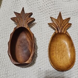 Mid Century Blair Wooden Pineapple Monkey Pod Bowls